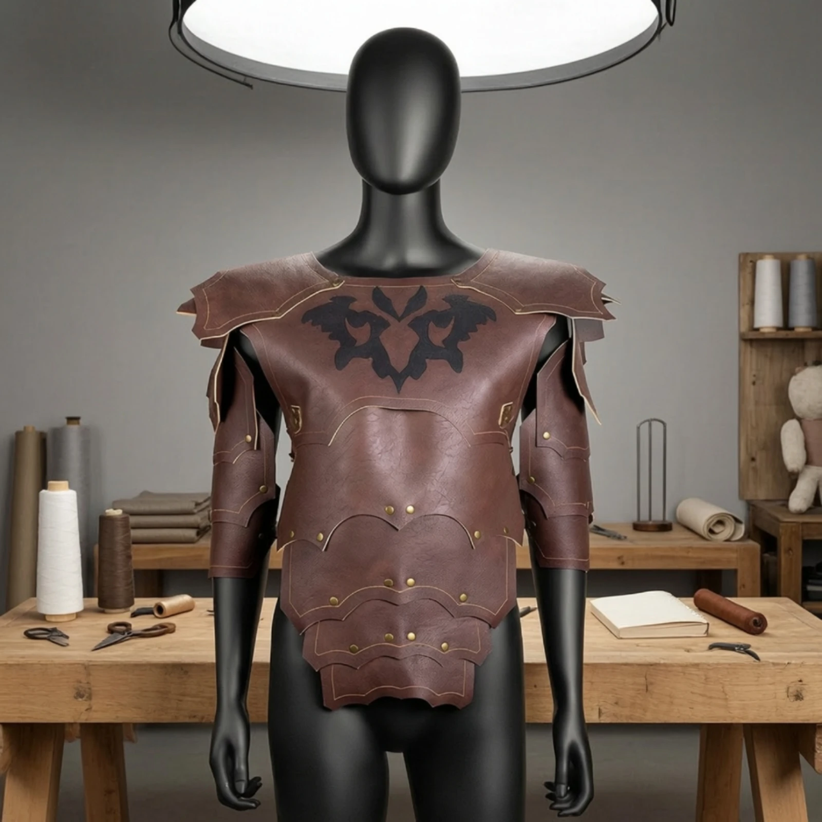 Costume Protective Gear with Shoulder Guards Adjustable Shoulder Guard with Straps Pauldron One-Size for Cosplayers, Cosplay