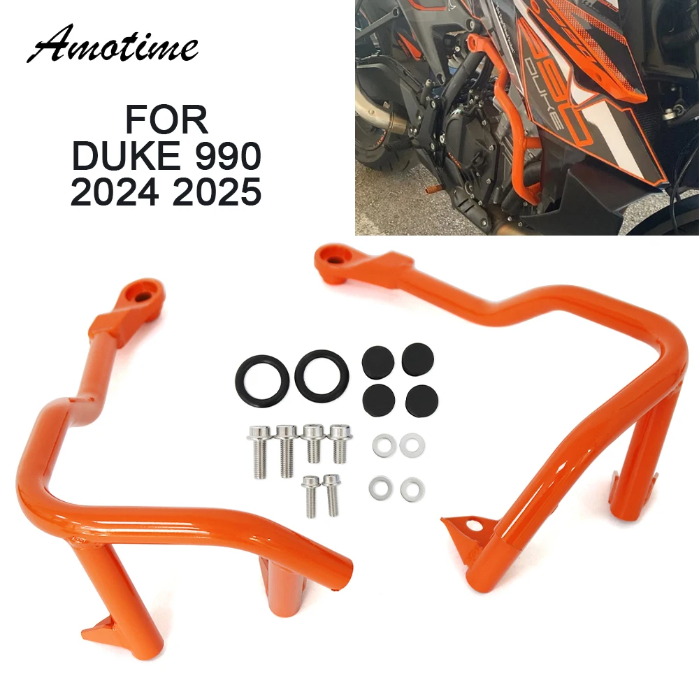 

For 990 Duke Duke990 2024 2025 Lower Bumper Frame Motorcycle Crash Bar Engine Guard Side Tank Protector