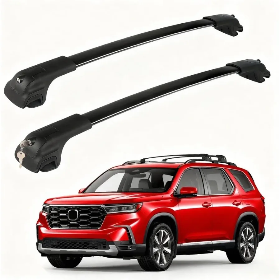 Поперечные перекладины багажника на крышу 220 фунтов, совместимые с Honda Pilot 20232025 Sport TrailSport Touring Elite, не для LX EXL, регулируемые Alumi