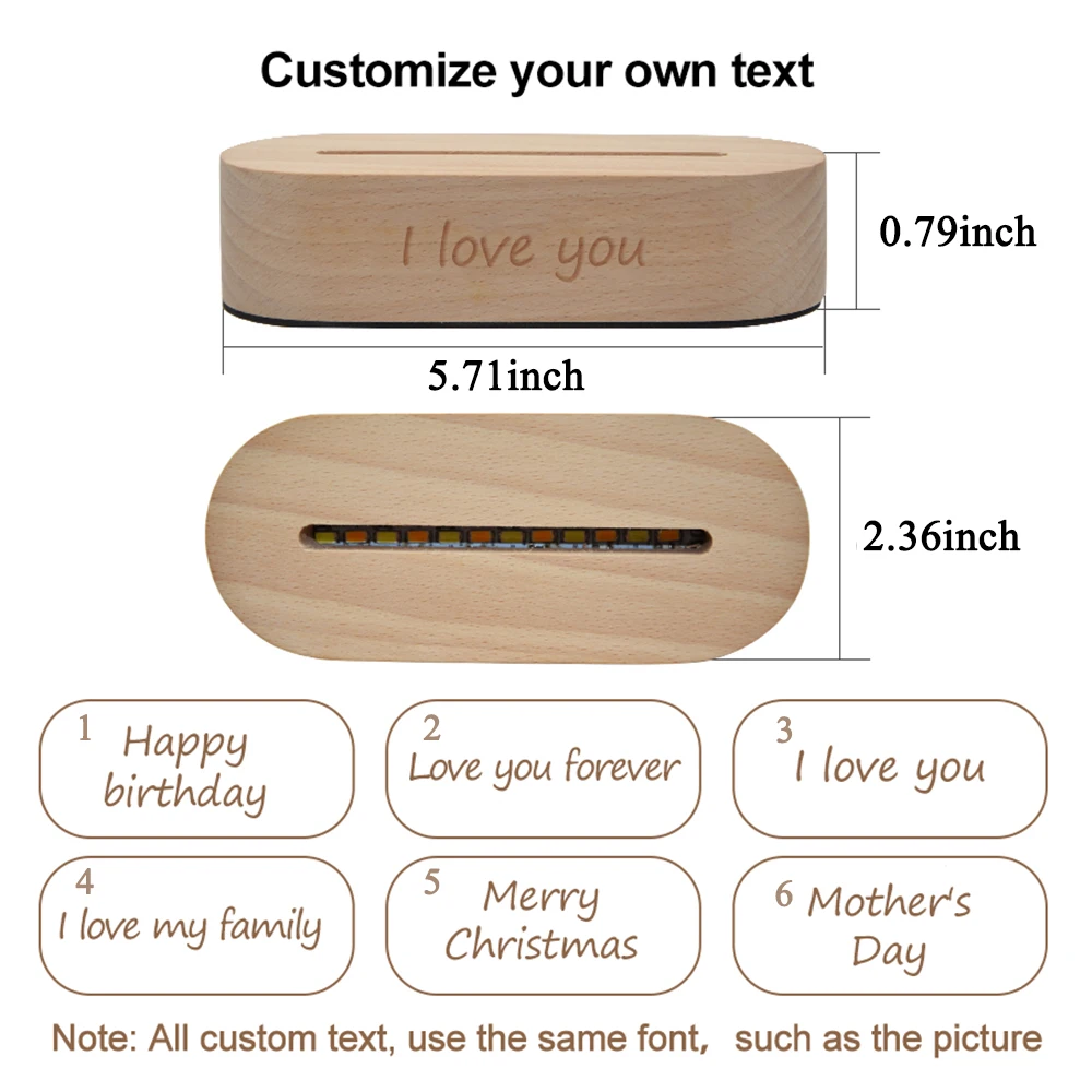 Personalized 3D Photo Lamp Night Lamp Text Wedding Anniversary Birthday Christmas 3D Night Light Gifts Support Dropshipp