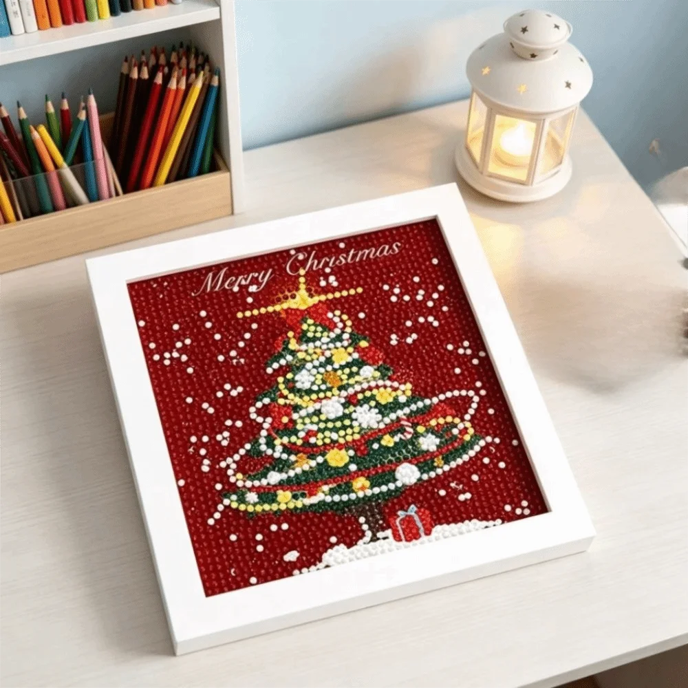 Easy DIY Christmas Diamond Painting Kit Decorative Desk Stand Handmade Gift Diamond Painting Kit Fun Educational