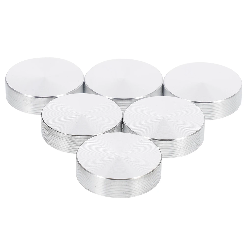 

6pcs Aluminum Alloy Disc Adapter For Glass Table Top Metal Round Discs Thickened Coffee Tea Furniture Hardware Glass Tops