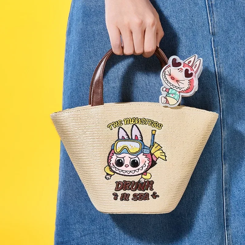 

The Monsters Labubu Drunk In Sea New Handbags Anime Collection Derivative Trend Around The Seaside Cosplay And Cute Bag Gifts