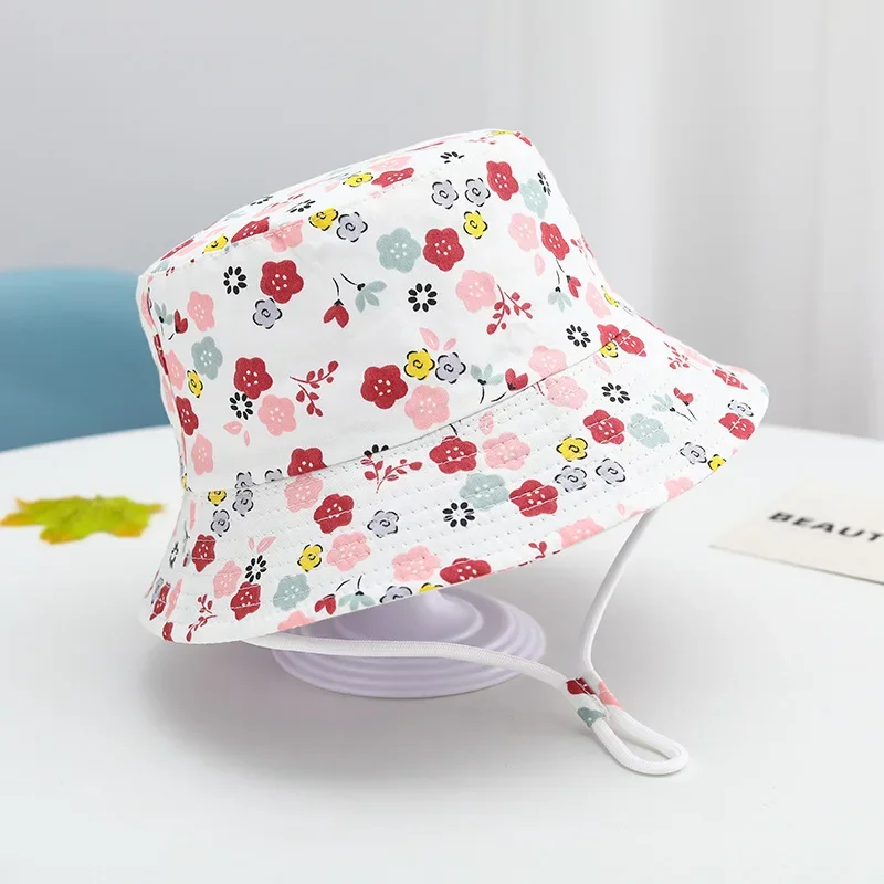 Children\'s Fishing Cap Cartoon Animal Fruit Printing Flower Cap Summer Beach Cotton Fishing Cap Men And Women Baby Universal