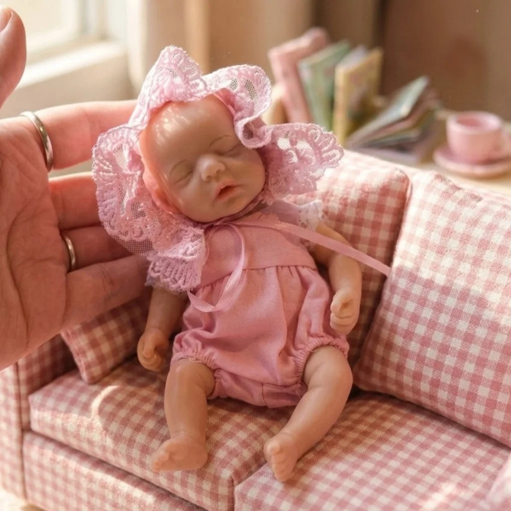 

OtardDolls 15CM/6Inch Mini Soft Silicone Reborn Doll Painted Silicone Girl Doll Toy Gifts Boneca Reborn Corpo De Silicone