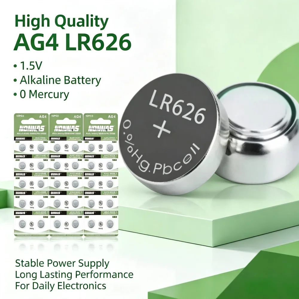 5-200PCS AG4 LR626 1.5V Alkaline Button Cell Fits SR626SW 377A V377 SR66 For Watch Calculator Laser Pointer Mini Flashlight Toy