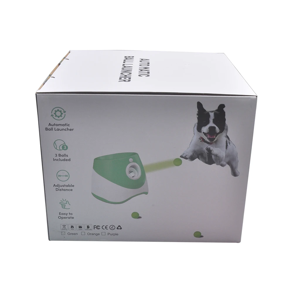 Tennis Launcher Automatic Throwing Machine Catapult for Dog Pet Toys Dog Training Throw Device 3/6/9m Section 3 Ball 강아지 강아지 장난감