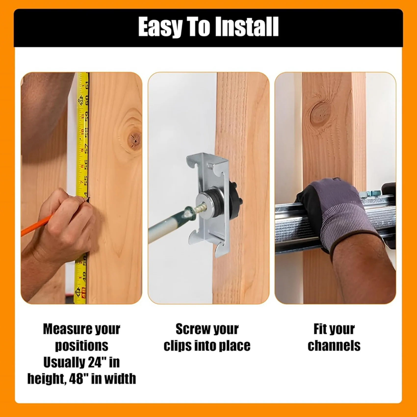 IALJ-Sound Isolation Clips 24Pack Sound Proofing Mounting Clips - Reduces Noise From Noisy Neighbours - Drywall Soundproofing