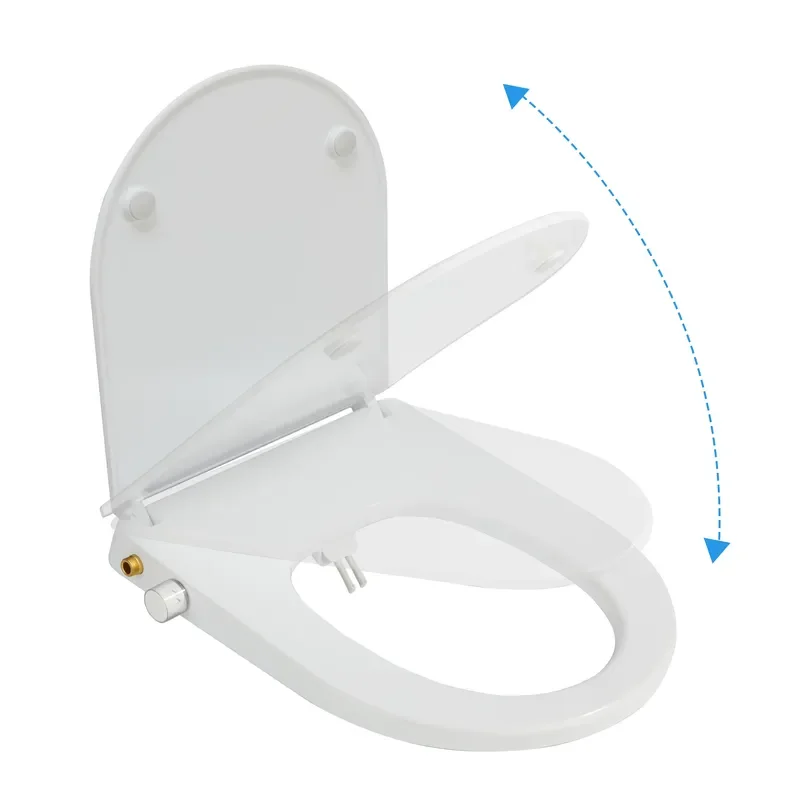 Electric Heated Bidet Toilet Seat Soft Close Lid Warm Water Spray Hygiene Cleaning Attachment for Bathroom Home Upgrade