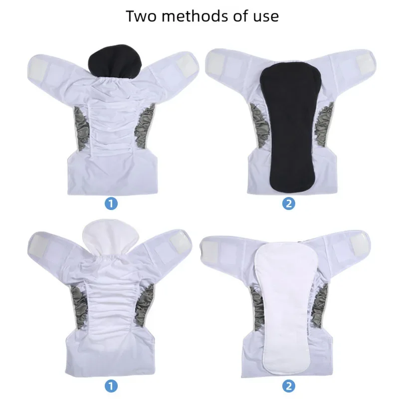 Bone Shape Washable Adult Incontinence Inserts 5 Layers 3 Microfiber 2 Fleece Soft Absorbent Breathable Nappy Liners For Elderly