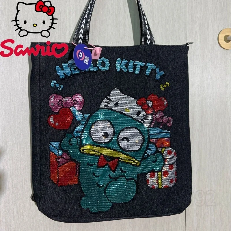 Hello Kitty New Diamond Women's Shoulder Bag Luxury Brand Women's Bag Multifunctional Portable Women's Backpack Large Capacity