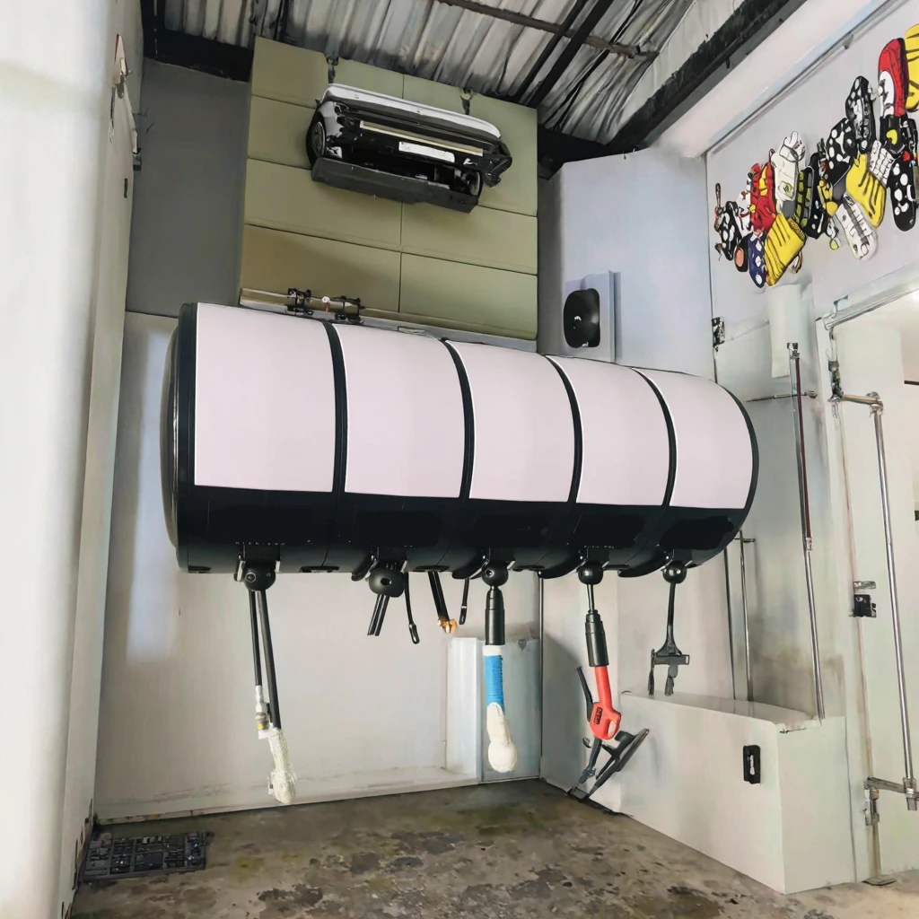

5-in-1 Electric Auto Service Equipment ABS Combination Hose Reel Box with Free Combined Drum 1500W Air Hose Reel for Car Wash