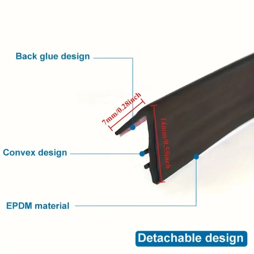 Universal Car Window Seal Strip Rubber Car Side Window Gap Filler Noise Insulation Waterproof Windproof 7-Shape Sealing Strips