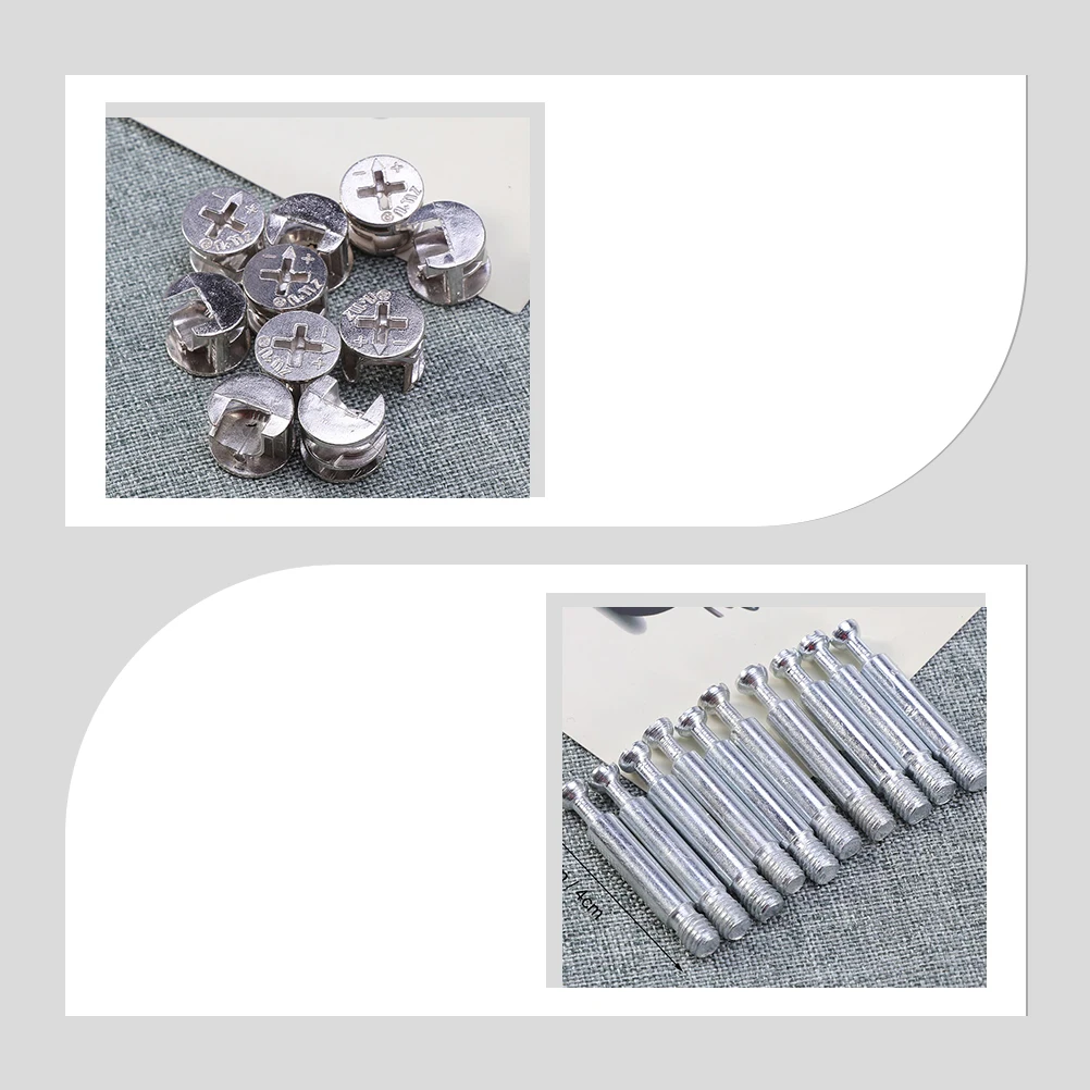 

24 set Stable Lock Furniture Connector Fixing Screws Anti-Rust Bolt Dowels Heavy Duty Cam Fittings For Cabinet Wood Furniture