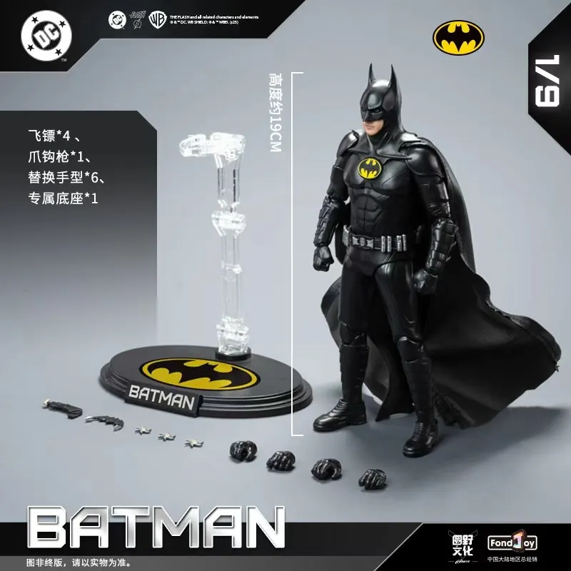 Originele Fondjoy Black Superman 2.0 Figuur Dc Zack Snyder's Justice League Figuren 1/9 Superman PVC Model Pop met Beweegbare Gelenken