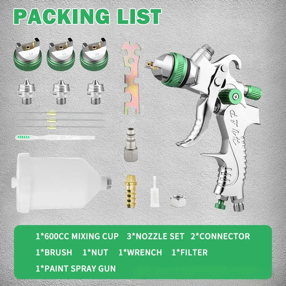 Hvlp Pneumatic Paint Spray Gun, High Atomization Furniture Paint Spray Gun, Multi Caliber Spraying Tool