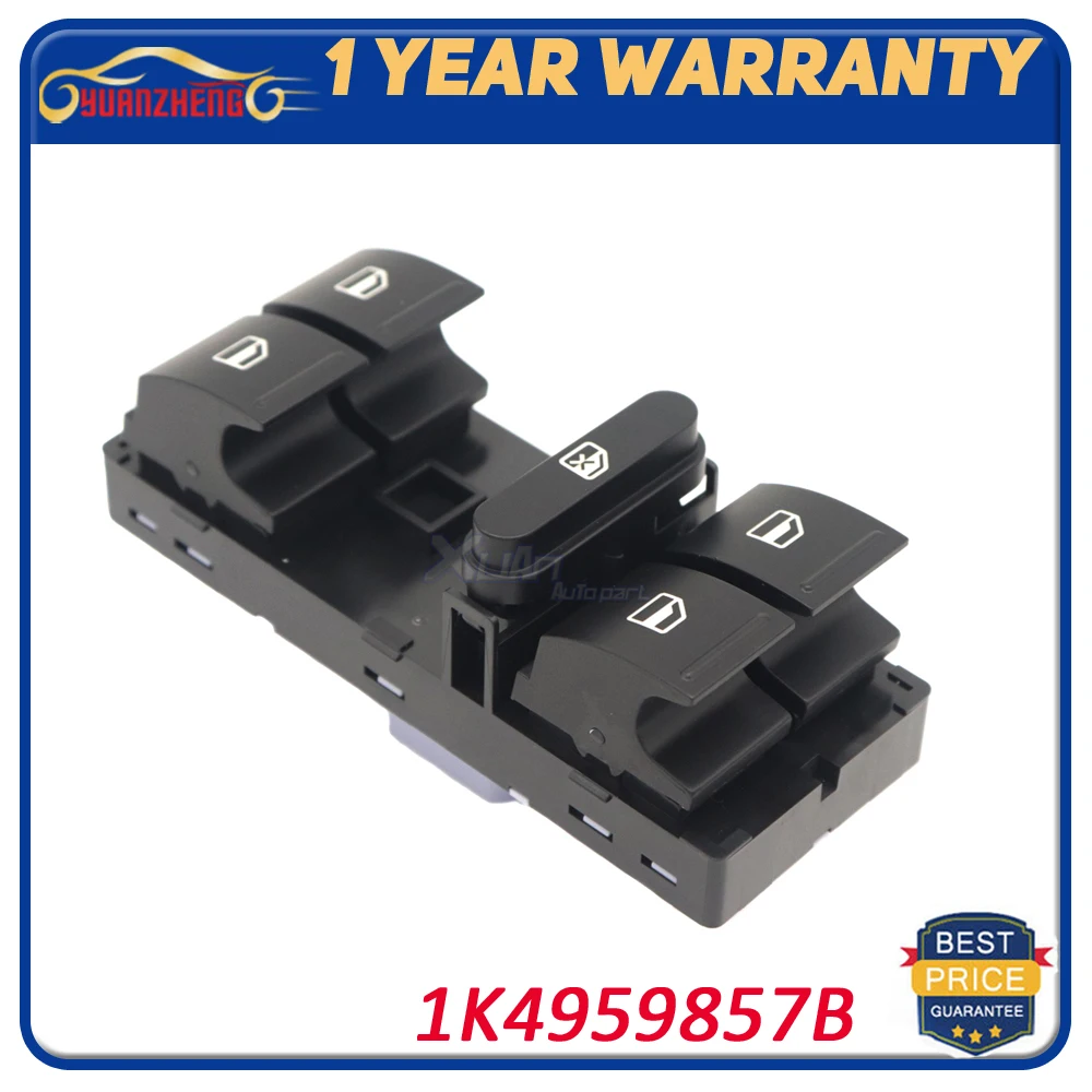 Master Power Window Switch For JETTA GOLF PASSAT TIGUAN TOURAN New 1K4959857B 1K4959857CREH