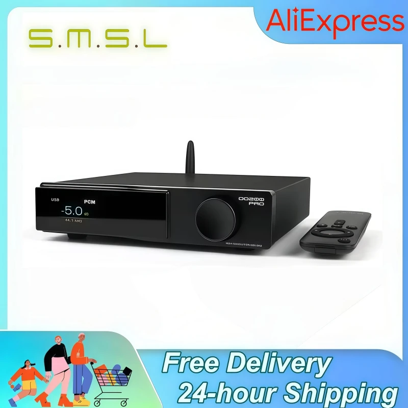 

SMSL DO200 PRO Full MQA Decoding Hi-res Pre-AMP 12xCS43131 DAC Chips Bluetooth 5.1 HiFi Balanced Decoder HDMI-ARC for PS5 Switch