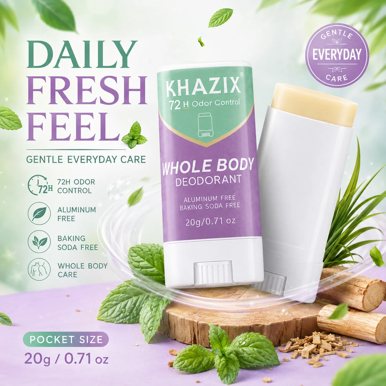 Underarm Deodorant Stick|Dual-Active Odor Fighting Formula|Shea Butter & Essential Oils Infused|Gentle Long-Lasting Freshness.Bo - view 4