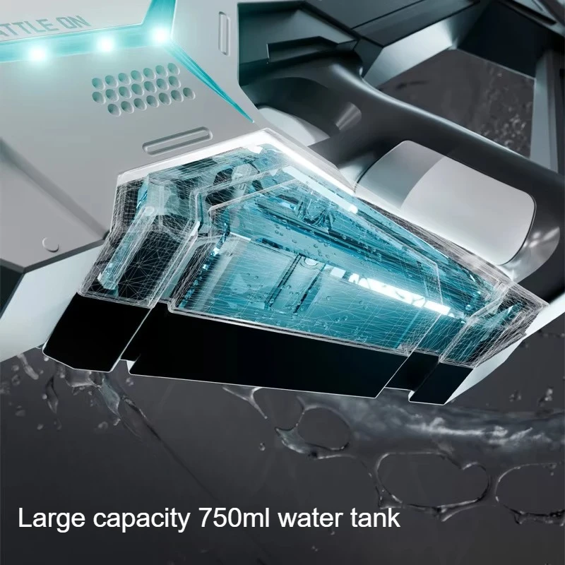 Pistolet à eau électrique amélioré, jouet avec LED, grande capacité, pistolet à eau à pulvérisation continue, jouets d'extérieur pour piscine, cadeau pour enfants et adultes
