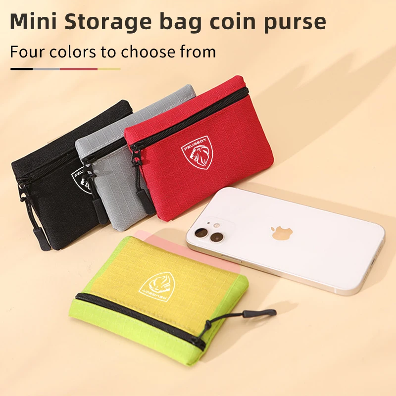 شعار سيارة محفظة نسائية للعملات المعدنية خمر قماش المحفظة الصلبة باليد البريدي بطاقة المحفظة لبيجو 206 307 308 3008 207 208 407 508 2008 #5