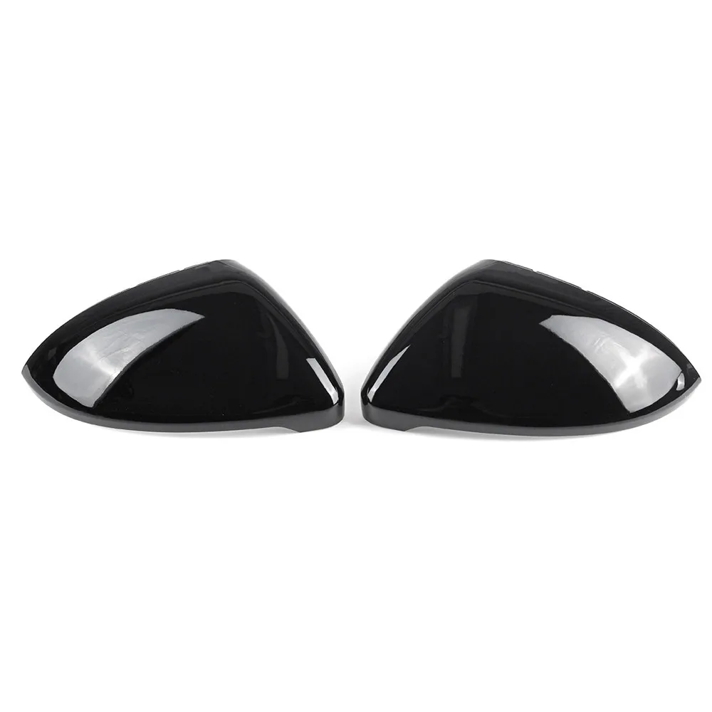 

2pcs Side Wing Mirror Cover Caps Bright Black RearView Mirror Case Cover for Golf 7 Golf 7.5 Golf R GTI Touran R-Line 2014-19