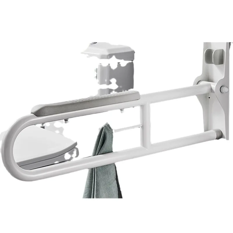 درابزين أمان الحمام درابزين من الفولاذ المقاوم للصدأ قابل للطي غير قابل للانزلاق لكبار السن والمعاقين وخالي من العوائق للاستخدام في المستشفى #4