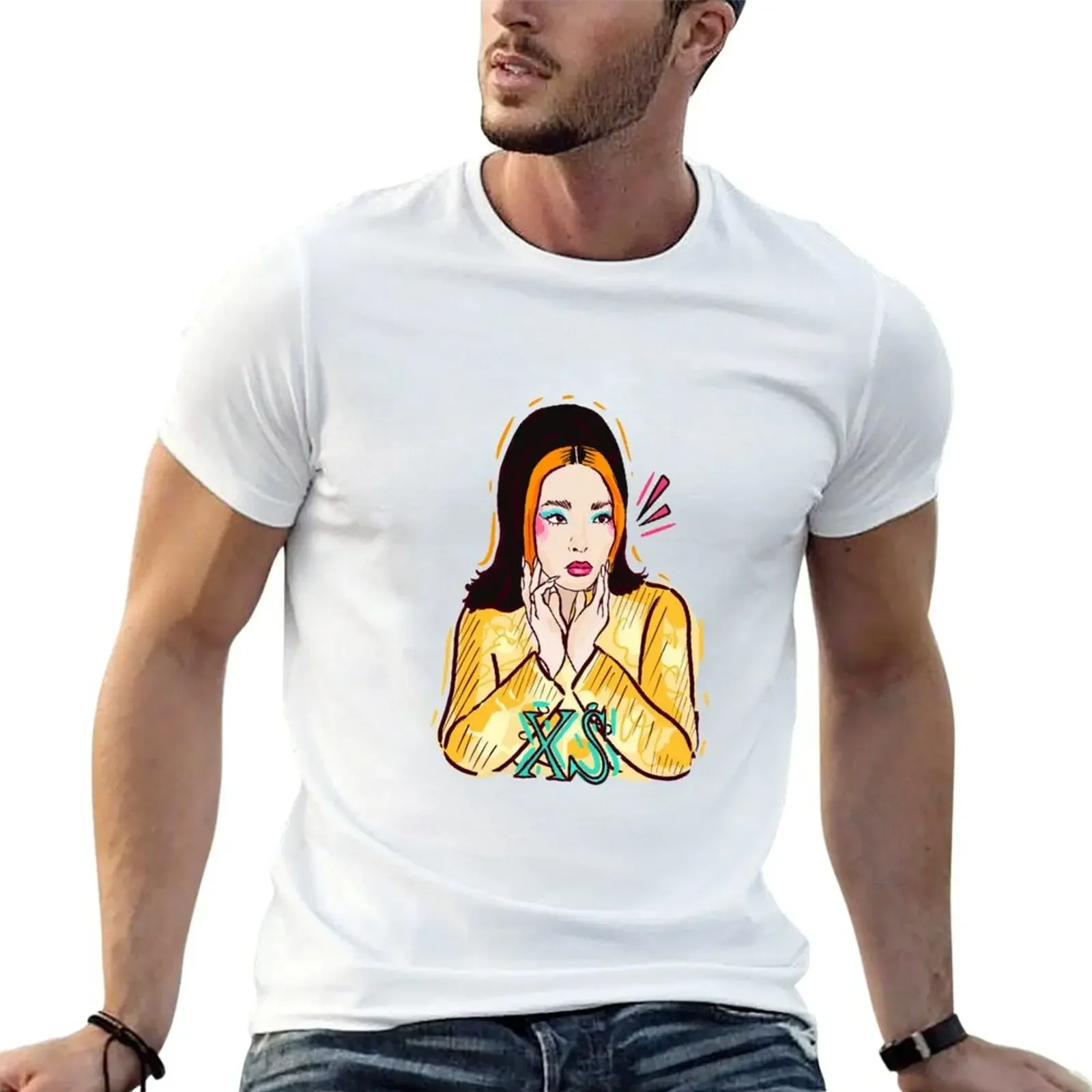 

Rina Sawayama XS Portrait T-Shirt plus size tops animal prinfor boys korean fashion customizeds workout shirts for men