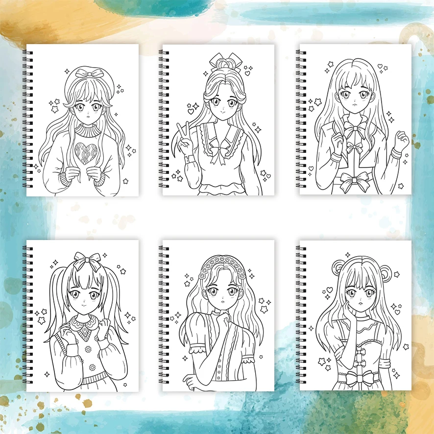 Libro da colorare - 8,3 x 11,2 pollici 32 pagine di libro da colorare per persone carine e vivace - regalo ideale per la famiglia o gli amici