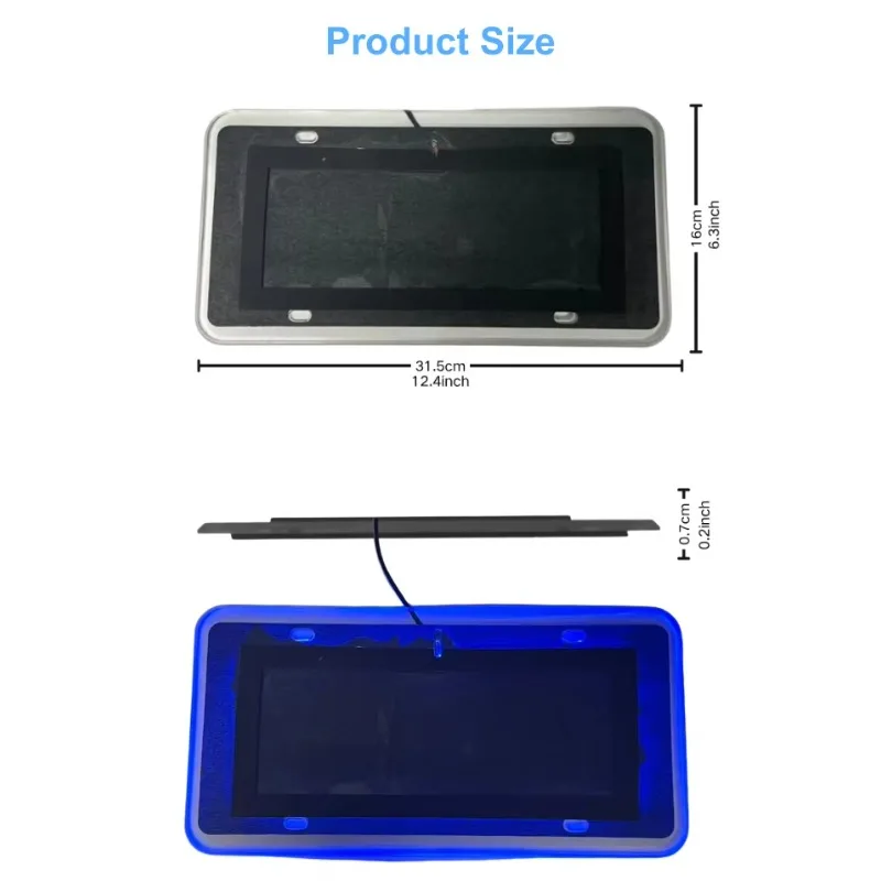 2026 Smart APP Controlled LED License Plate Light for US Cars with PC ABS Housing Multi Color Change