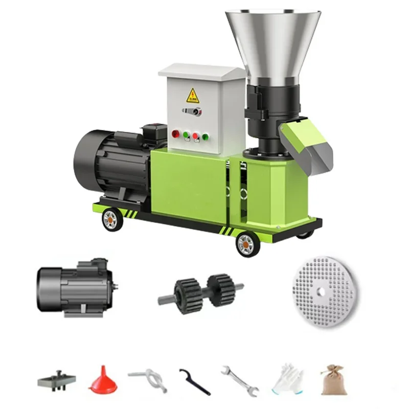 Small Processing Machines Pig Feed Pellet Machine Home Use Animal Poultry Animal Chicken Pellet Making Machine 220V/380V