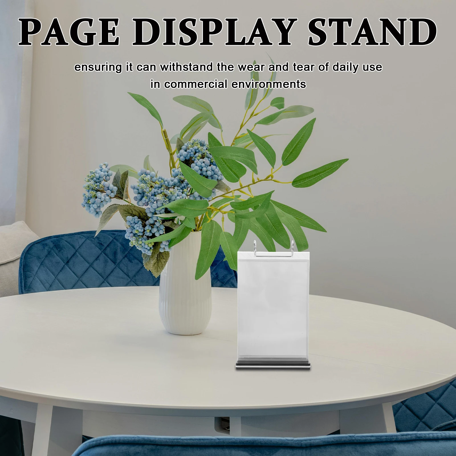 

Multi Page Flip Display Stand A5 6 Pages Vertical Acrylic Sign Holder Menu Label Display Detachable Desktop Business Folder