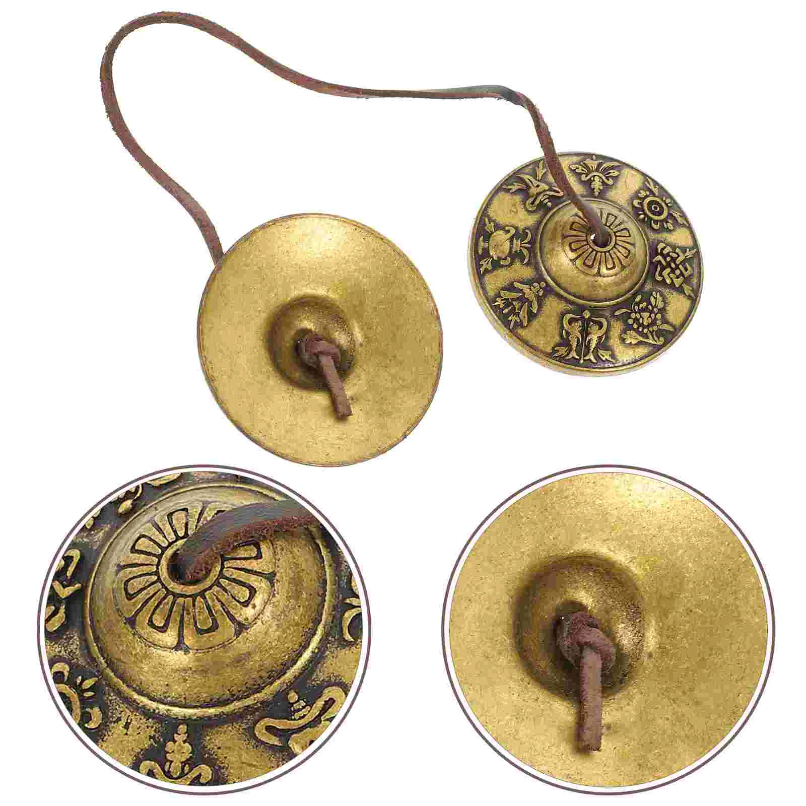 

Copper Finger Cymbals Percussion Instrument Brass Handmade Meditation Bell Chime Musical Yoga Tingsha Bells Tibetan Nepal