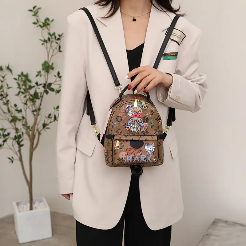 Bag Pack For Women 2025 New Korean Style Cute Little Bear Mini Backpack Trendy Handbag Small Backpack Bookbag Sac A Dos Fille