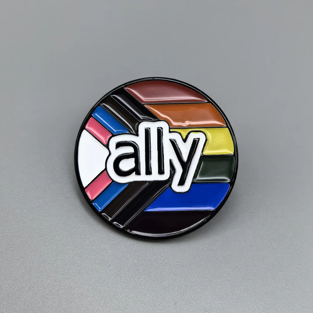 فخر العلم حليف المينا دبوس LGBTQ المساواة مثلي الجنس مثليه ثنائي الجنس عبر يدعم قوس قزح بروش شارة مجوهرات اكسسوارات #5