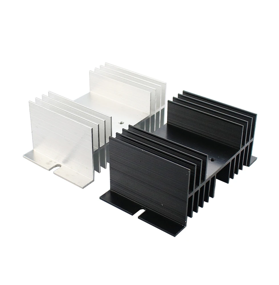 Aluminum Radiator W Shape Heat Sink Base for DA AA DD VA VD LA 1pcs single phase solid state relay SSR 10A 15A 20A 25A 40A