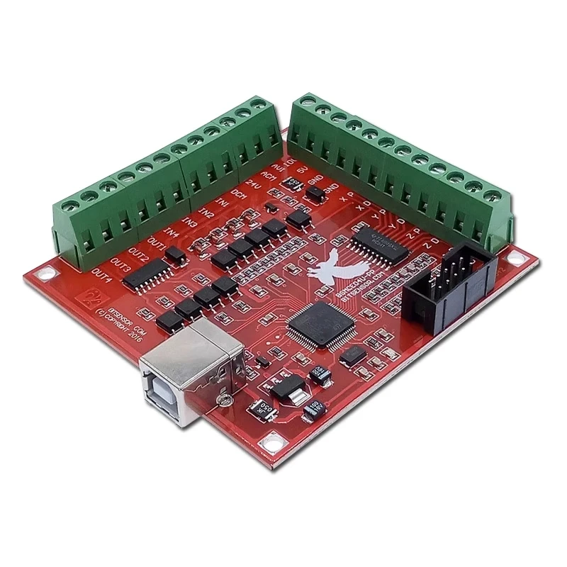 Driven CNC Motion Control Card Kit Compatible With Win7/XP 4 Axis USB CNC Controller Card 100Khz Breakout Board