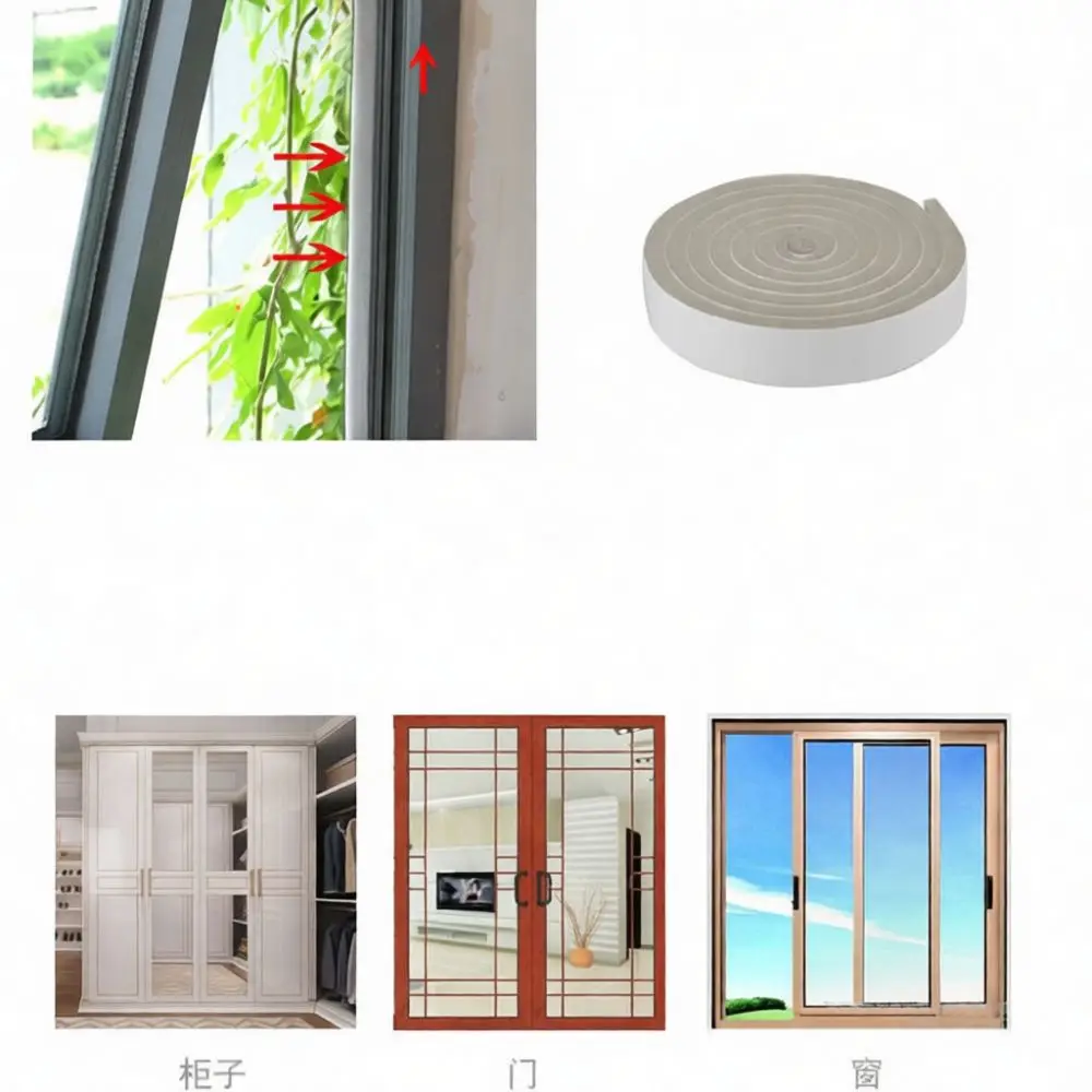 Self Adhesive Foam Seal Strip Door Window Weather Stripping Soundproof Dustproof Windproof Gap Guard Protection Tool