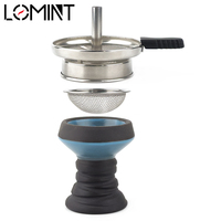 LOMINT Hookah Head Premium Ceramic Shishia Bowl With Stainless Steel Tobacco Screens Charcoal Holder Accessories LM-B161