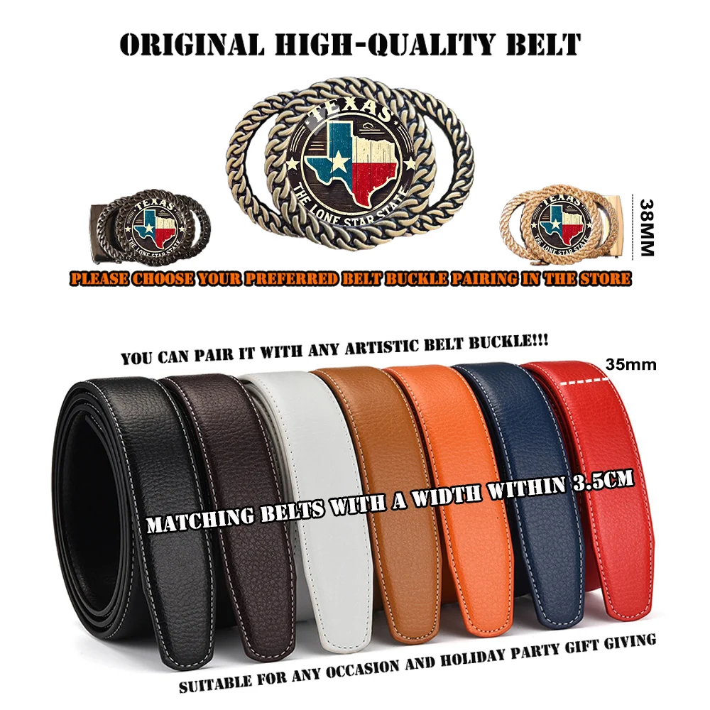 Texas Map Automatic Ratchet Belt Buckle Fashion Personalized Waist Accessory Best Gift for Friends