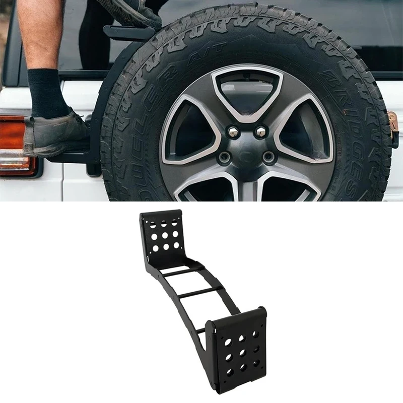 

Universal Off-road Spare Tire Step Ladder Manganese Steel Roof Rack Ladder Portable Roof Step