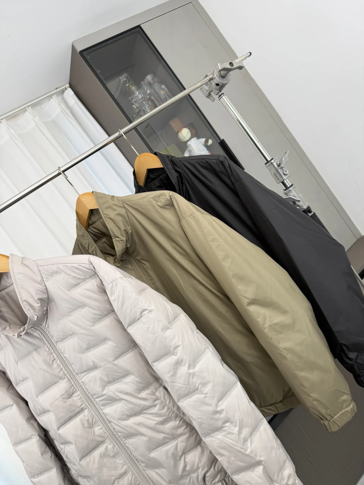 Men's Double-Sided Wear High Looseness 90 Duck down Jacket Stand Collar Lockdown Lightweight Autumn Winter Padded Coat