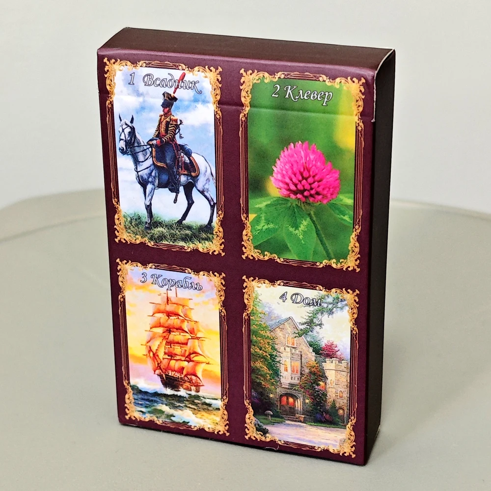 40 Pcs Medieval Classics Lenormand Cards 9*6cm In Russian Language Classical Realistic Lenormand Deck