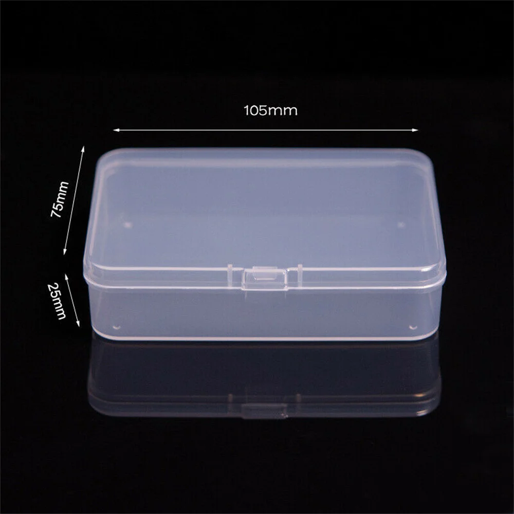Mini Storage Boxes Rectangle Clear Plastic Jewelry Case Container Packaging Box for Earrings Rings Beads Collecting Small Items