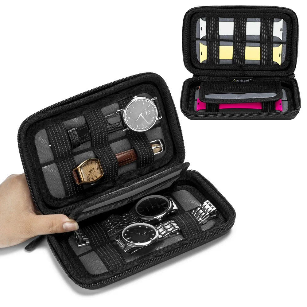 

EVA Travel Case Portable Watch Strap Organizer Watchband Storage Bag Shockproof Watch Box for Smart Watch