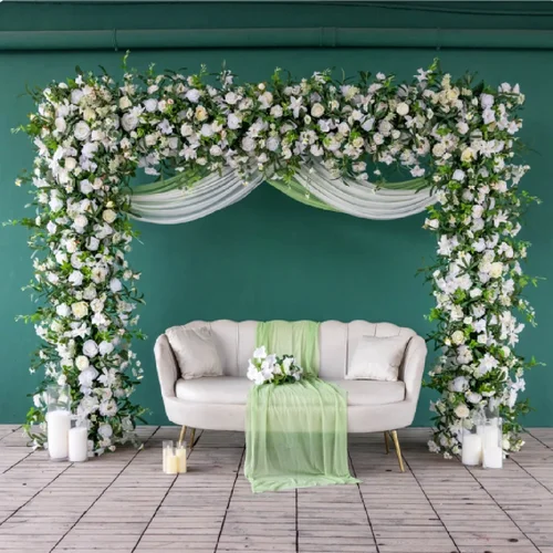 조정식 더블 크로스바 파이프 및 드레이프 배경 스탠드, 휴대용 알루미늄 프레임, 결혼식 커튼 장식, 3m x 6m 