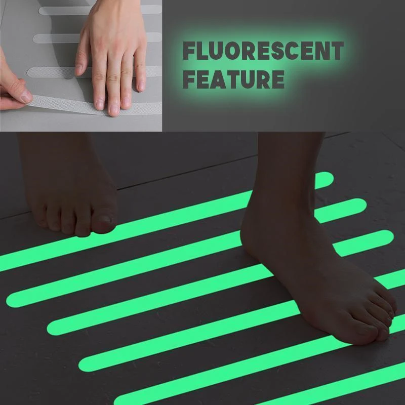 Anti Slip Strips Transparent Glow At Night Shower Stickers Bath Mats Bathroom Safety Anti-fall Tape Pad For Bathtub Shower Stair