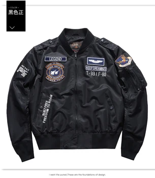 Men's Spring Tactical Army MA-1 Flight Bomber Jacket Male Baseball Varsity College Pilot Air Force Autumn Outwear Coats 5