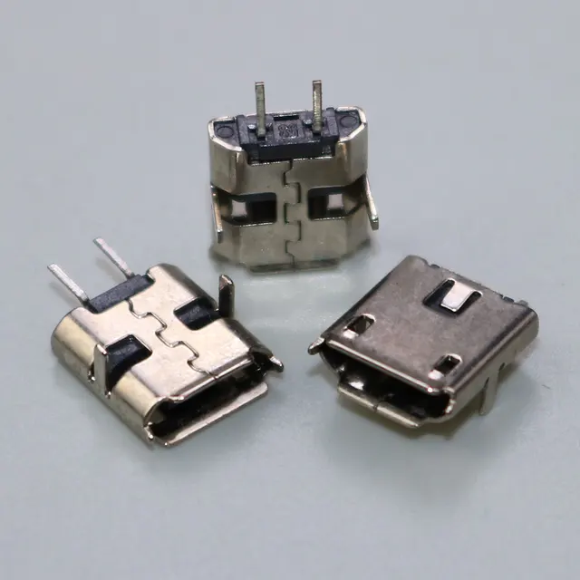 10 SZTUK MICRO USB 2P wtyczka żeńska 2PIN V8 Android wtyczka telefonu dwupinowy port ładowania 2-pin Mini Micro USB Złącze Jack