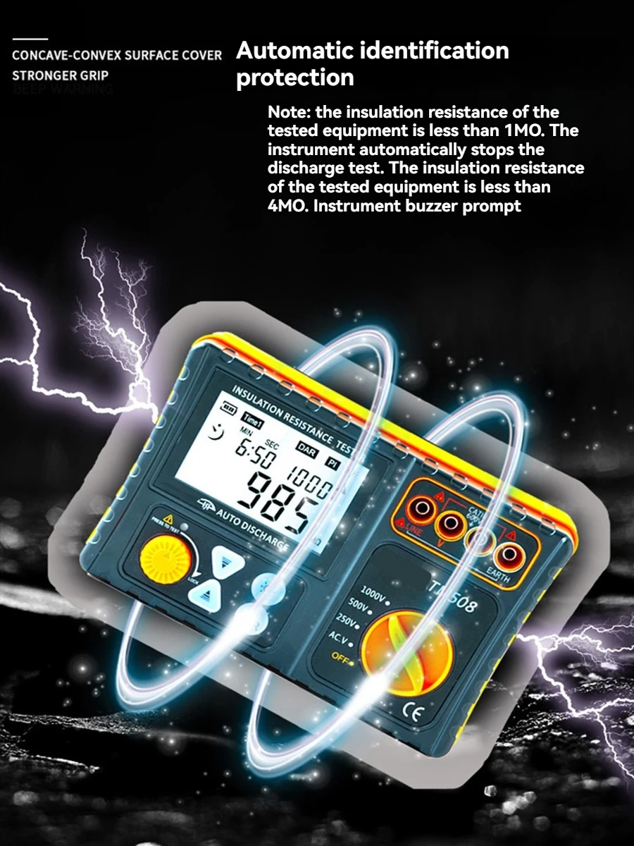 TM508 wysoka precyzja izolacja cyfrowa Tester rezystancji cyfrowy megomierz cyfrowym amperomierzem